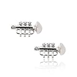 Silver Plated Pave Cubic Zirconia Musical