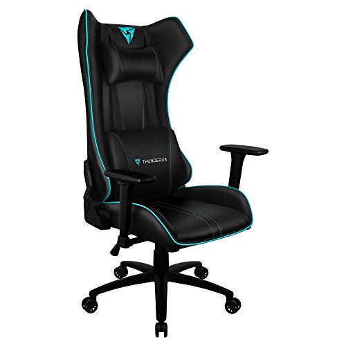 Thunder X3 Uc5hexc Pro Gaming Chair 7 Colors Rgb Elegant Leather With Carbon Fiber Finish Adjustable Armrests 3d Classification 4 Per Bifma Black And Cyan Buy Online In United Arab Emirates
