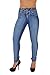 Style K064– Colombian Design, High Waist, Butt Lift, Levanta Cola, Skinny Jeans in Washed Blue Size 13