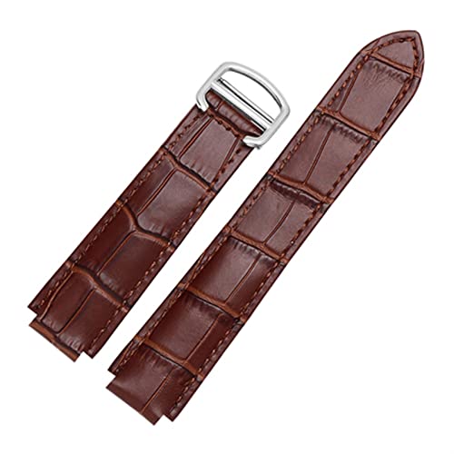ZUC For Cartier Wristbands Quality Color Genuine Leather Watchbands Deployment Buckle Replacement Leather Strap Female Bracelet