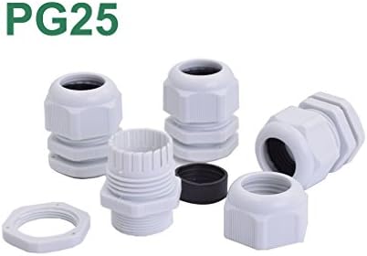 10pcs PG25 Thread Cable Gland Wire Connector Waterproof Grey Adjustable M32 Plastic Cable Gland Reducer