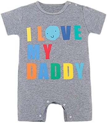 Baby Clothes Set,Summer Infant Baby Boys Girls Short Sleeve Letter Print Romper Jumpsuit Clothes