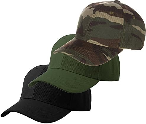 Men's Plain Baseball Cap Velcro Adjustable Curved Visor Hat