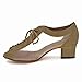 Misu Women's Peep Toe Sandals Latin Salsa Tango Practice Ballroom Dance Shoes With 1.8