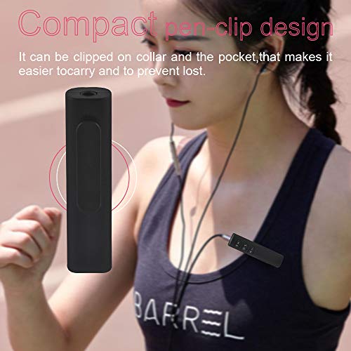 Bluetooth Receiver, Woonavir Wireless Music Receiver Bluetooth Aux 3.5mm Adapter with Clip Design for Home and Car Audio (with Audio Adapter and USB Cable) (Black) - Thumbnail 5