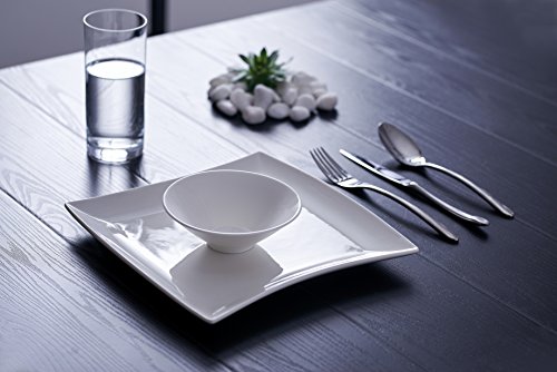 The Kyoto Collection by Ensemble - Designer Curated Place Setting for 4 (Dinnerware, Glassware, Flatware and Placemats)