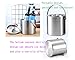 boweiwj 3 Liter Stainless Steel Ice Bucket, Double Layer Insulation Thickening Bucket with Lid and Portable Handle