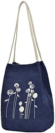 Lonson Women's Shoulder Bag Handbags Canvas Weekend Shopping Tote Bag (Deep Blue)