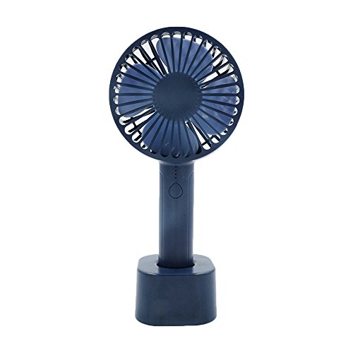 Click Here to See More Images MINI Handheld Fan Version Tech personal portable Desktop table cooling fan with USB rechargeable Fan for Office room Outdoor Household Traveling (dark blue)