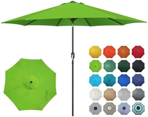 7.5 patio umbrella christmas tree shop Amazon.com : Seazul 7.5FT Christmas Patio Umbrella, Outdoor Table Umbrella  with Push Button Tilt and Crank, Market Umbrella with 6 Steel Ribs, Dark  Teal : Patio, Lawn & Garden