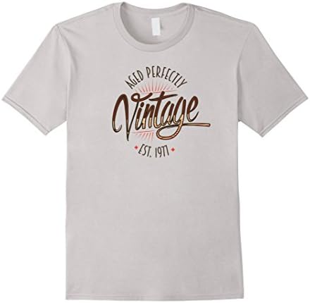 Mens Aged Perfectly Vintage Est. 1977 | 40th Birthday T-shirt Large Silver