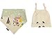 GZMM Baby Cotton Beanie and Bib Set Adjustable Knot Hat 3-12months