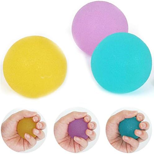 Efanr Grip Balls (Set of 3) Soft Silicone Hand Restoration Exercise Rehabilitation Ball Finger and Wrist Strengthener Tools Fitness Stress Ball, Squeeze Ball, Relieve Joint Pain