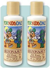 (2PK) Arizona Sun - Sunscreen SPF 30 For Kids - 4 oz - Total Sun Protection Lotion - Oil Free Sunblock Cream - Face and Body - Just for Kids