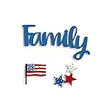 Demdaco 1002860324 Embellish Your Story Family Patriotic Word Pack Magnets - Set of 3