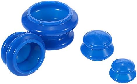 GEMSeven Moisture Absorber Anti Cellulite Vacuum Cupping Cup Silicone Family Facial Body Massage Therapy Cupping Cup Set Pack of 4