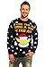 YOU LOOK UGLY TODAY Knitted Mens Christmas Sweater Ladies Jumper with Santa Reindeer Unisex Top