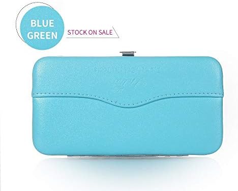 Small Tweezers Case for Eyelash Extensions Individual Makeup Tools Storage Scissors Lash Brush and Tweezers Bag 9 Colors by Yelix (Blue Green)