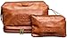 Protravelone Travel Toiletry Bag - Perfect Toiletry Bag for Men - Premium PU Leather Mens Toiletry Bag - Travel Kit for Men - Brown Toiletries Bag - Travel Bags For Toiletries - Travel Accessories