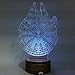 Multi-Colored 3D Millennnium Falcon Light Star Wars Wood Mood Lamp Lighting Gadget