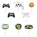 24 Pieces Video Game Cupcake Toppers, Cupcake Picks Cake Decorations for Kids Game Themed Party