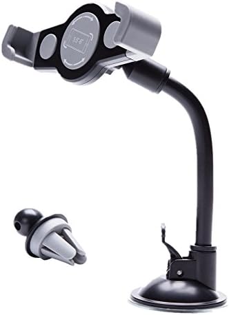 Car Phone Holder Air Vent and Windscreen Car Mount for iPhone, Samsung Galaxy S7, S7 Edge, LG G5, HTC One A9, Nexus 6 and More, Black