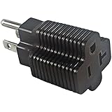 15 Amp Male To 20 Amp Female Plug Outlet 3 Prong Household T-Blade Adapter ETL-Listed