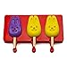 DiDaDi Silicone ICE POP Mold, 3 Cavities Cute ICE CAREM Bar Mould,Popsicle Molds DIY ICE Cream Maker,Silicone Jelly Chocolate Candy Soap Molds with 20 Wooden Sticks - Bunny