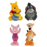 Disney Set of 4 Winnie the Pooh Character Squeeze Toys Including Tigger Eeyore Piglet and Pooh