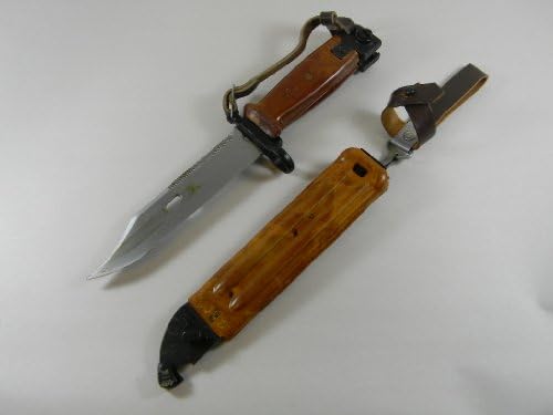 Bayonet AK47 AK74 Bulgarian Army Red Bakelite with Scabbard Used Good. NORTHRIDGE INTERNATIONAL INC.