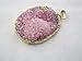 Agate Pendant Natural Druzy Agate with Gold Bezel One Hooks Set of 3 Mixed Shape Mixed Color