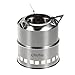 Ohuhu Camping Stove Stainless Steel Backpacking Stove Potable Wood Burning Stoves for Picnic BBQ Camp Hiking