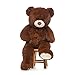 DOLDOA Giant Teddy Bear Soft Stuffed Animals Plush Big Bear Toy for Kids,Girlfriend 35.4 inch(Chocolate)