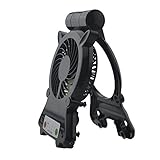 Usb fan Desk fan Portable fan with 2200mAh Power Bank and Flash light for Traveling Fishing Camping Hiking Backpacking Picnic Boating (Black)