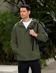 COOFANDY Men's Rain Jacket Waterproof Lightweight