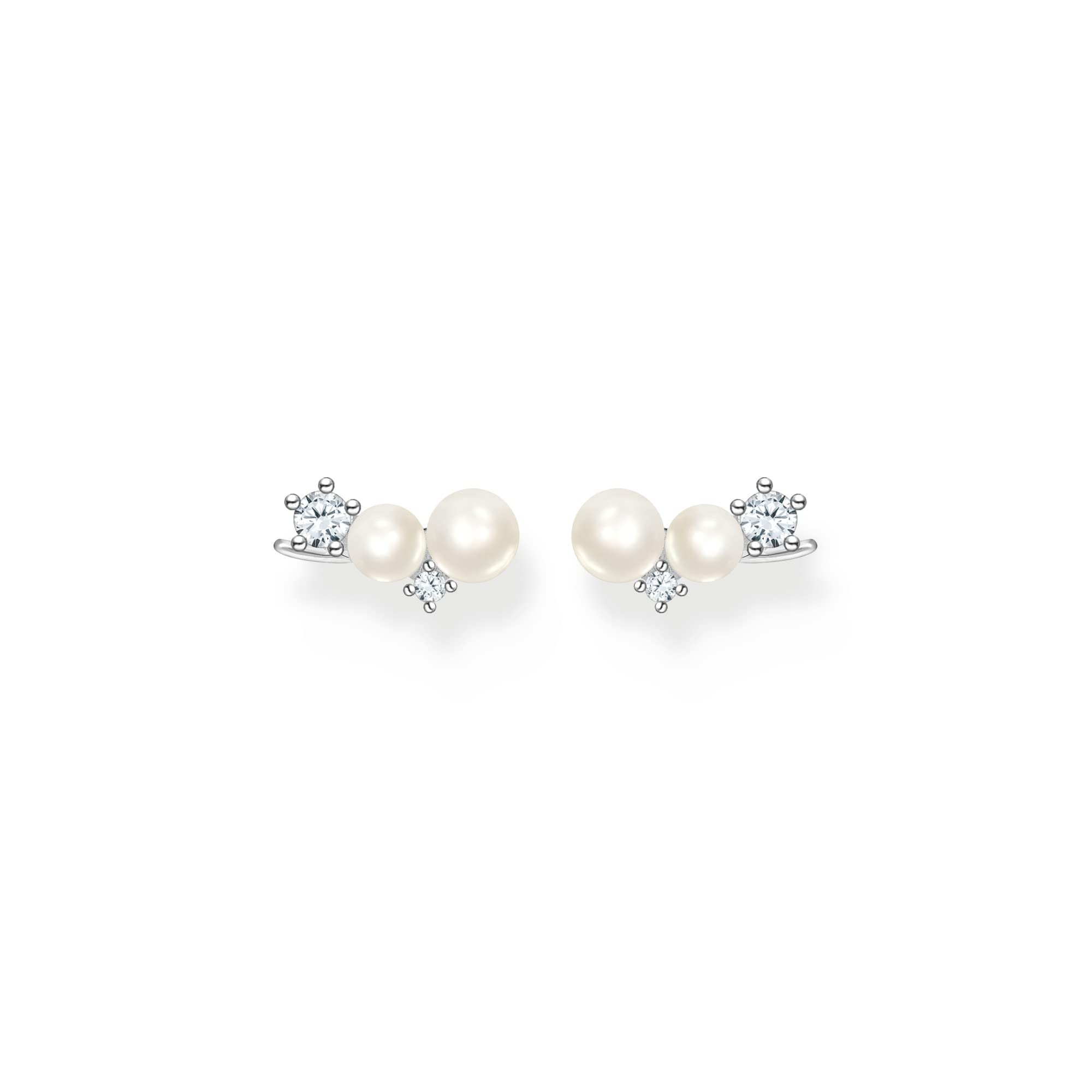 THOMAS SABO Ear climber pearls with white stones silver 925 Sterling Silver