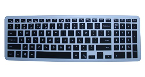 CaseBuy Soft Silicone Keyboard Cover Protector Skin for Dell Inspiron 15 3000 5000 & Inspiron 17 5000 series, 15-3542 i3542 15-3543 i3543 15-3551 i3551 15-3552 i3552 15-5545 i5545 15-5547 i5547 15-5548 i5548 15-5555 i5555 15-5558 i5558 15-5559 i5559