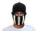 GIANCOMICS Roman Cosplay Knight Helmet Visor Knit Beanie Hat Winter Mask Cap Black