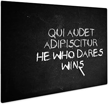 Ashley Giclee He Who Dares Wins, Wall Art Photo Print On Metal Panel, Black &amp; White, 8x10, Floating Frame, AG6300331