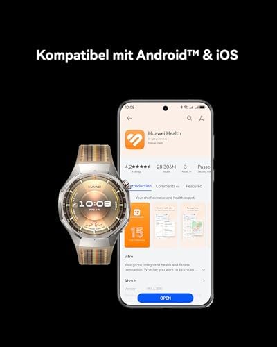 Watch GT 6 Pro Smartwatch, GPS Sportuhr mit EKG, 46mm, Schwarz
