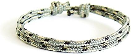 Men's Cuff Bracelet Personalized. Adjustable Woven Rope Jewelry