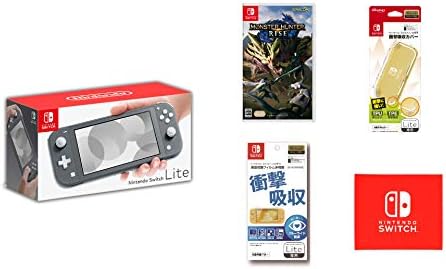 Nintendo Switch Lite グレー モンスターハンターライズ Switch 数量限定特典 オトモガルク と オトモアイルー の重ね着装備など 同梱 任天堂ライセンス商品 Nintendo Switch Lite専用液晶保護フィルム 多機能 任天堂ライセンス商品 Nintendo Switch