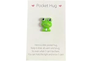 Little Pocket Hug Frog Token, Pocket Hug Heart with Greeting Cards, Adorable Encouragement Greeting Card with Frog Ornaments