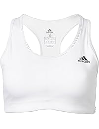 adidas On Lock Sujetador deportivo de 3 rayas para mujer (verde ceniza, XS)