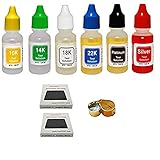 PuriTEST Brand 9 PC. GOLD SILVER PLATINUM TESTING KIT ACID TEST JEWELRY-LOT-LOUPE