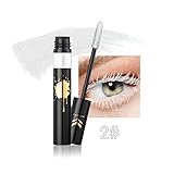 Fenleo Mascara Waterproof Multicolor Curling Eyelash Volumising Makeup Cosmetic (White)