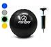 ProBody Pilates Small Exercise Ball with Pump - 9 Inch Workout Ball for Stability, Barre, Yoga, Core & Physical Therapy, Home Gym & Office Use (Black)
