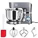 Best Choice Products 6.3qt 660W 6-Speed Multifunctional Tilt-Head Stainless Steel Kitchen Stand Mixer w/ 3 Mixing Attachments, Scraper Spatula, Splash Guard - Gray