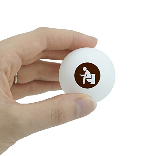 Man Pooping on Toilet Funny Novelty Table Tennis Ping Pong Ball 3 Pack