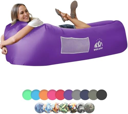 WEKAPO Inflatable Lounger Air Sofa Chair–Camping Beach